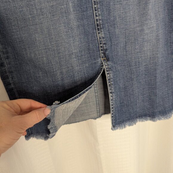 Jag Demin Pencil Skirt with Stretch, Size 8 - Picture 4 of 6